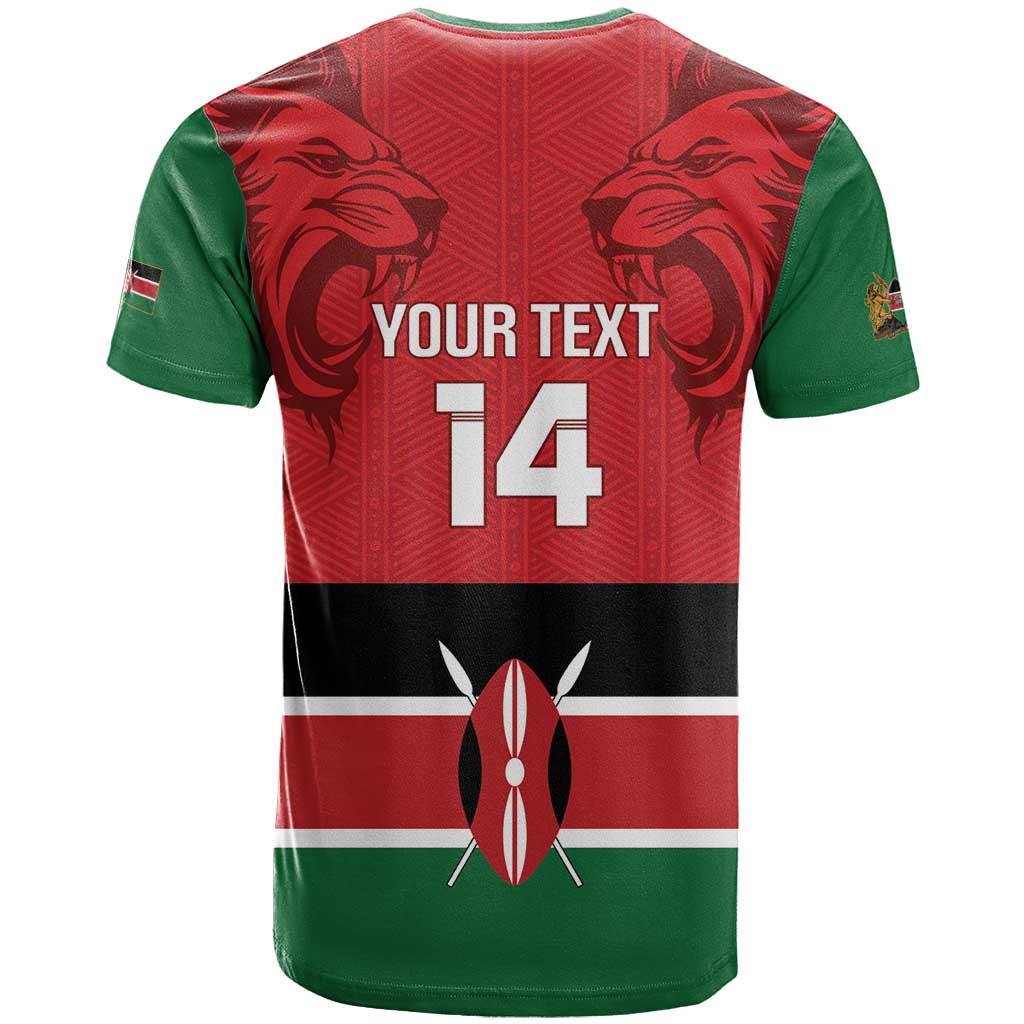 Custom Kenya Football T shirt Go Harambee Stars African Pattern