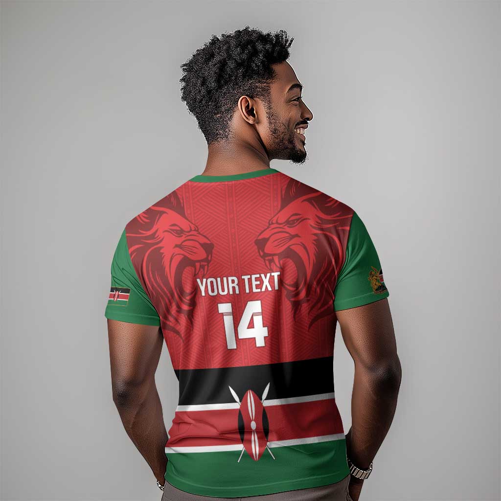 Custom Kenya Football T shirt Go Harambee Stars African Pattern