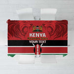 Custom Kenya Football Tablecloth Go Harambee Stars African Pattern