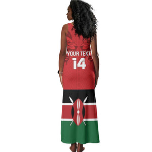 Custom Kenya Football Tank Maxi Dress Go Harambee Stars African Pattern
