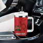 Custom Kenya Football Tumbler With Handle Go Harambee Stars African Pattern