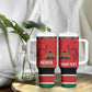 Custom Kenya Football Tumbler With Handle Go Harambee Stars African Pattern