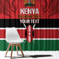 Custom Kenya Football Window Curtain Go Harambee Stars African Pattern
