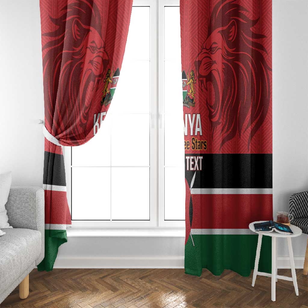 Custom Kenya Football Window Curtain Go Harambee Stars African Pattern