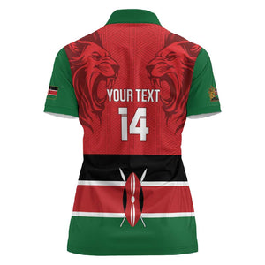 Custom Kenya Football Women Polo Shirt Go Harambee Stars African Pattern