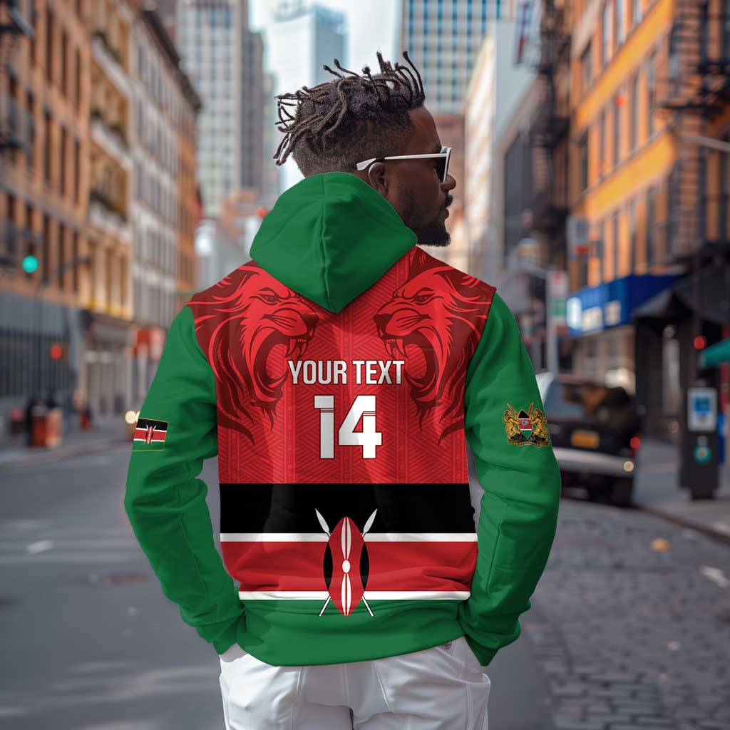 Custom Kenya Football Zip Hoodie Go Harambee Stars African Pattern