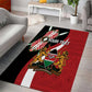 Custom Kenya Football Area Rug Maasai Shield Coat Of Arms Style