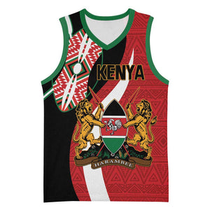Custom Kenya Football Basketball Jersey Maasai Shield Coat Of Arms Style - African Pride