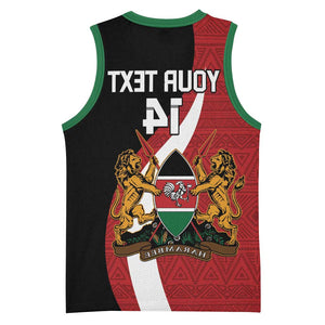 Custom Kenya Football Basketball Jersey Maasai Shield Coat Of Arms Style - African Pride