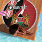 Custom Kenya Football Beach Blanket Maasai Shield Coat Of Arms Style