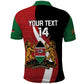 Custom Kenya Football Polo Shirt Maasai Shield Coat Of Arms Style