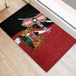 Custom Kenya Football Rubber Doormat Maasai Shield Coat Of Arms Style