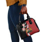 Custom Kenya Football Shoulder Handbag Maasai Shield Coat Of Arms Style