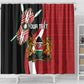 Custom Kenya Football Shower Curtain Maasai Shield Coat Of Arms Style
