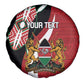 Custom Kenya Football Spare Tire Cover Maasai Shield Coat Of Arms Style