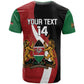 Custom Kenya Football T shirt Maasai Shield Coat Of Arms Style