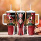 Custom Kenya Football Tumbler With Handle Maasai Shield Coat Of Arms Style