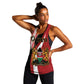 Custom Kenya Football Women Racerback Tank Maasai Shield Coat Of Arms Style