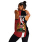 Custom Kenya Football Women Racerback Tank Maasai Shield Coat Of Arms Style