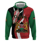Custom Kenya Football Zip Hoodie Maasai Shield Coat Of Arms Style