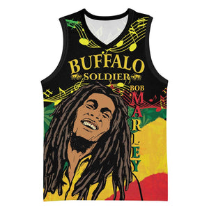 Afro Legend Bob Buffalo Soldier Basketball Jersey American Heroes Reggae Style - African Pride