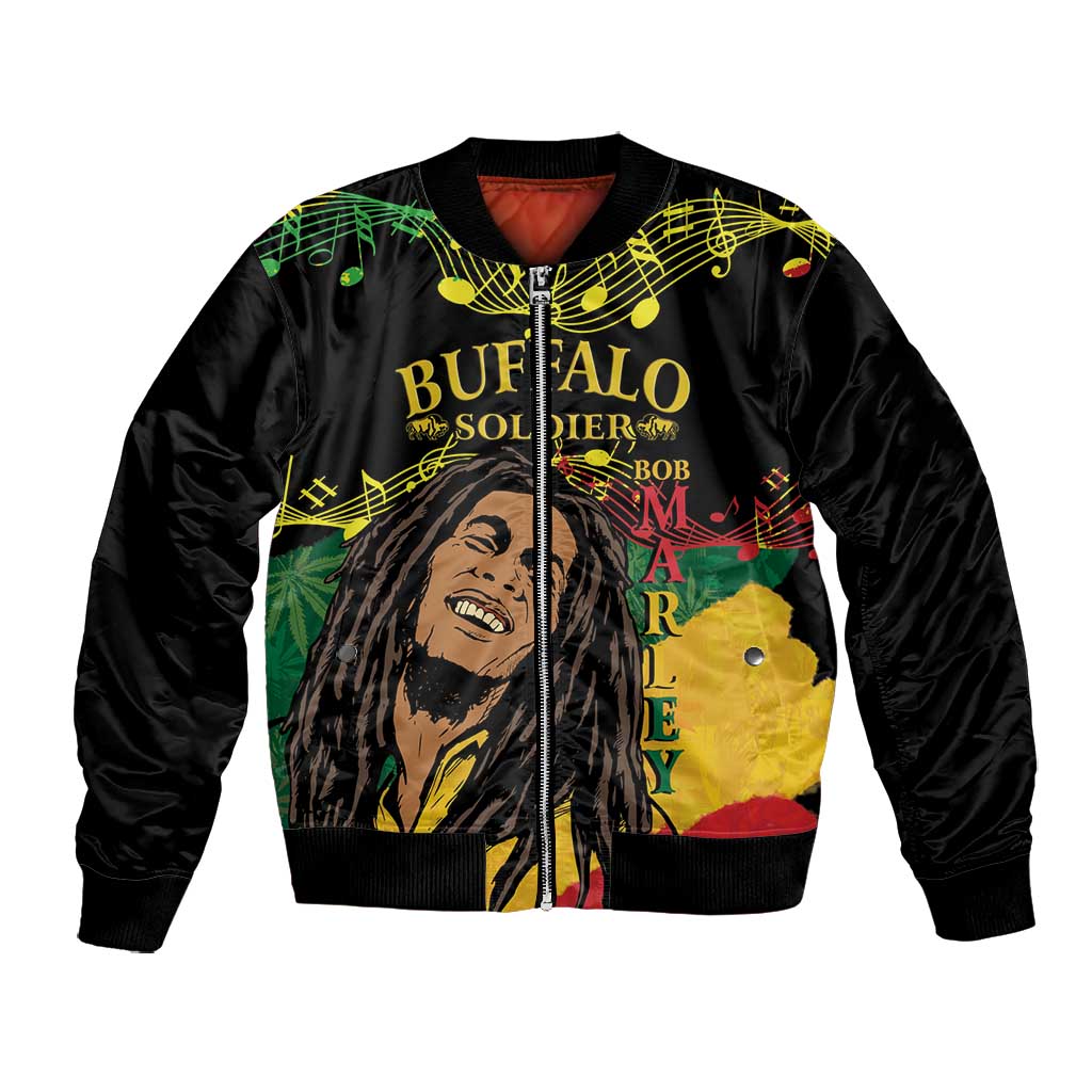 Afro Legend Bob Buffalo Soldier Bomber Jacket American Heroes Reggae Style