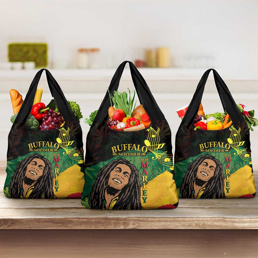 Afro Legend Bob Buffalo Soldier Grocery Bag American Heroes Reggae Style