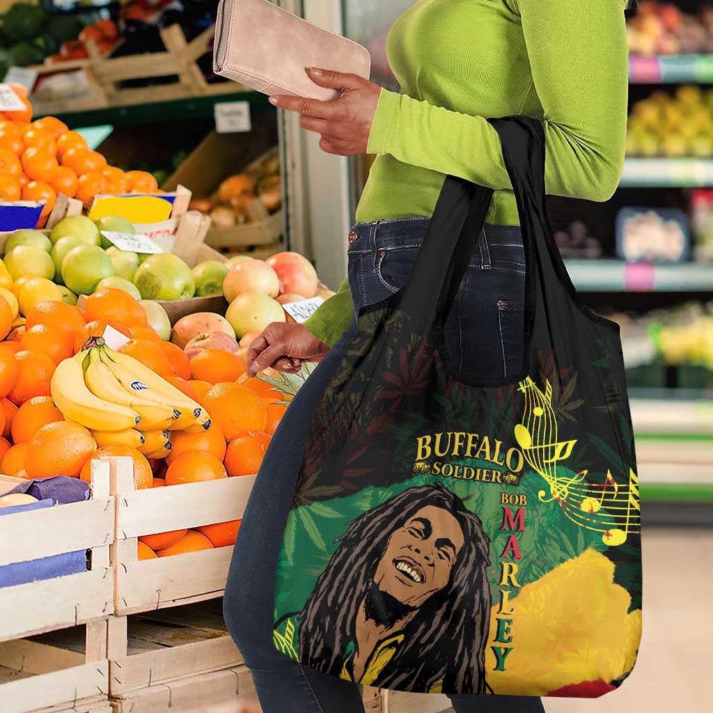 Afro Legend Bob Buffalo Soldier Grocery Bag American Heroes Reggae Style