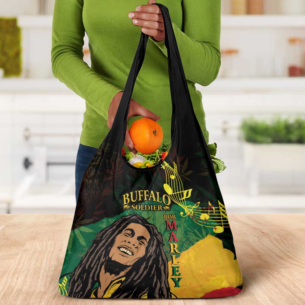 Afro Legend Bob Buffalo Soldier Grocery Bag American Heroes Reggae Style
