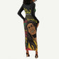 Afro Legend Bob Buffalo Soldier Long Sleeve Bodycon Dress American Heroes Reggae Style LT14