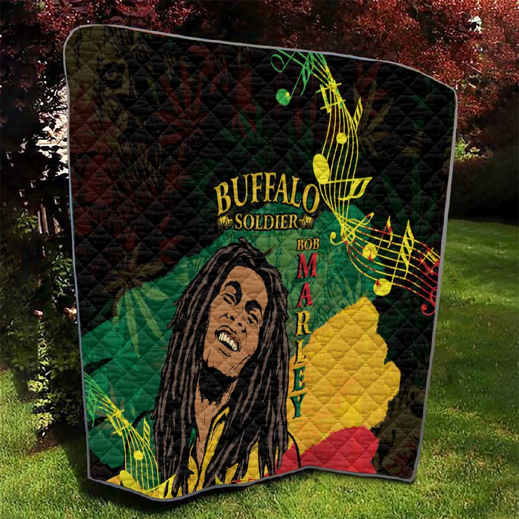 Afro Legend Bob Buffalo Soldier Quilt American Heroes Reggae Style