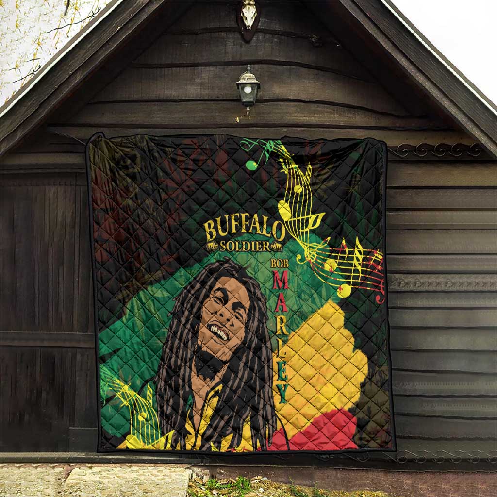 Afro Legend Bob Buffalo Soldier Quilt American Heroes Reggae Style
