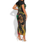 Afro Legend Bob Buffalo Soldier Short Sleeve Bodycon Dress American Heroes Reggae Style LT14