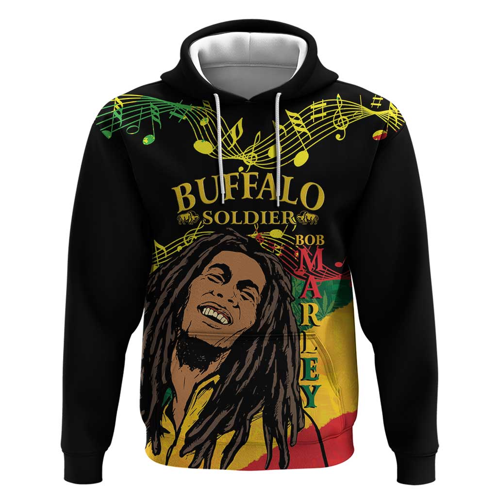 Afro Legend Bob Buffalo Soldier Zip Hoodie American Heroes Reggae Style