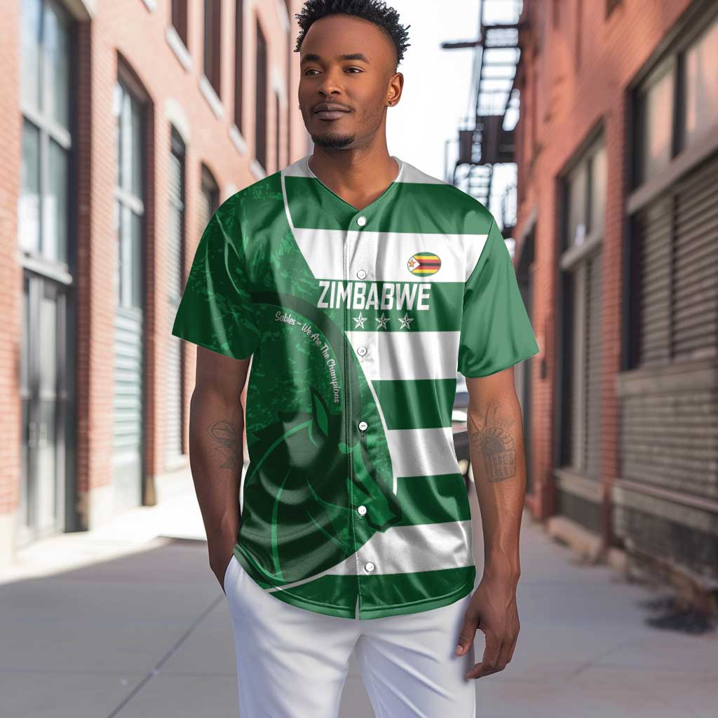 Zimbabwe Rugby Custom Baseball Jersey Sables 3rd Champions Proud - African Pride
