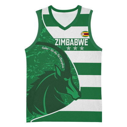 Zimbabwe Rugby Custom Basketball Jersey Sables 3rd Champions Proud - African Pride
