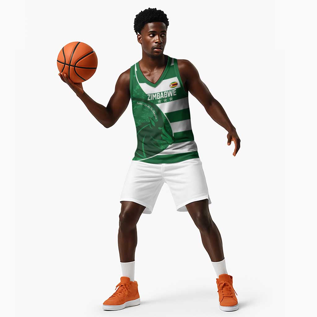 Zimbabwe Rugby Custom Basketball Jersey Sables 3rd Champions Proud - African Pride