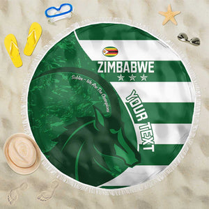 Zimbabwe Rugby Custom Beach Blanket Sables 3rd Champions Proud - African Pride