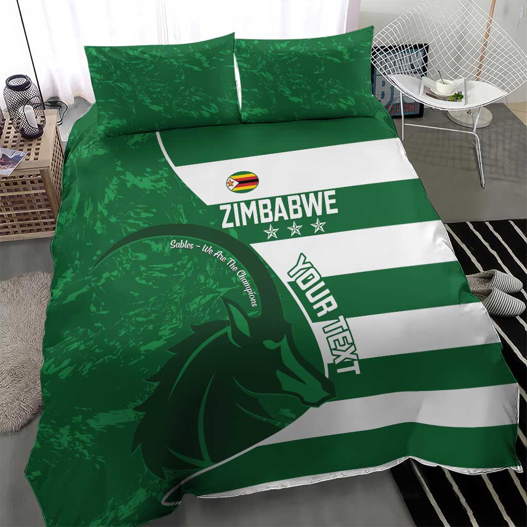 Zimbabwe Rugby Custom Bedding Set Sables 3rd Champions Proud - African Pride