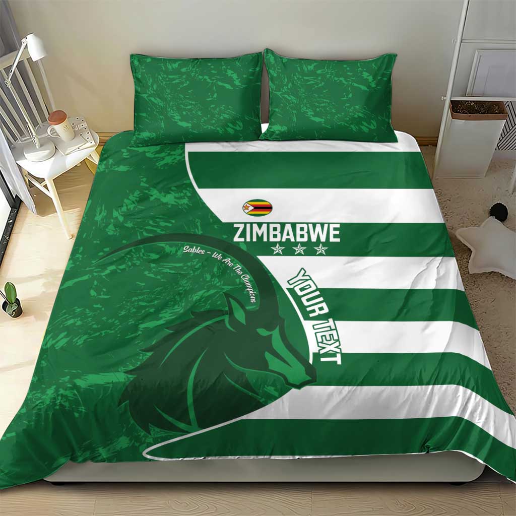 Zimbabwe Rugby Custom Bedding Set Sables 3rd Champions Proud - African Pride