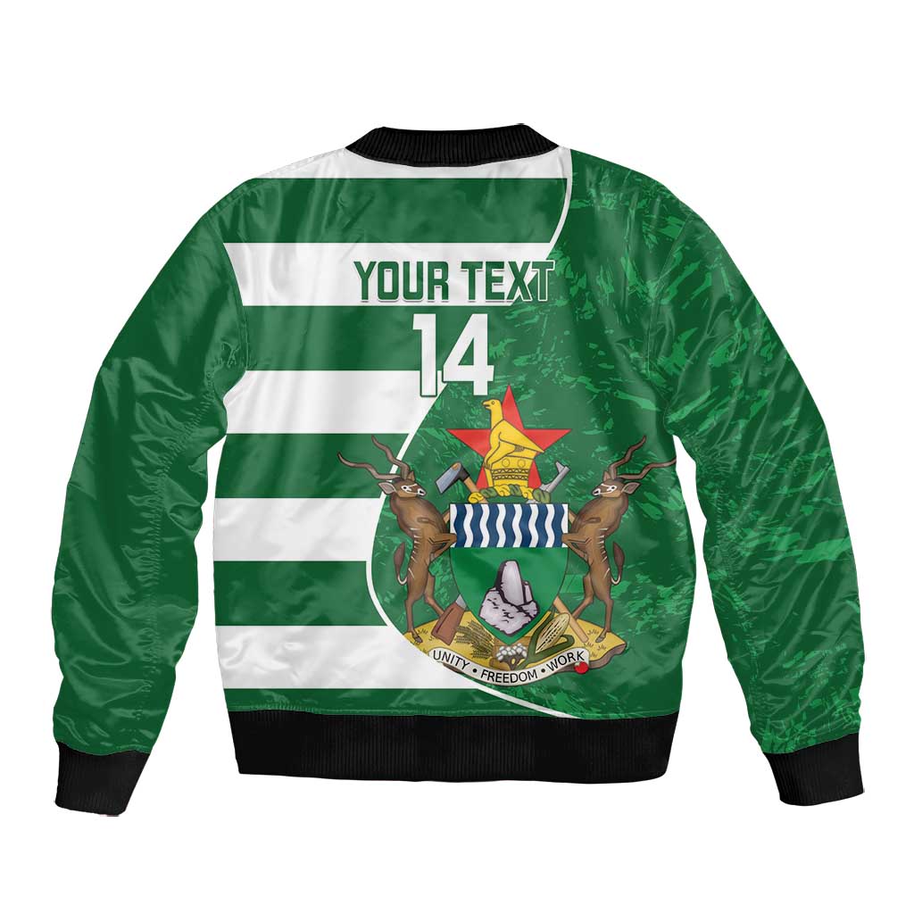 Zimbabwe Rugby Custom Bomber Jacket Sables 3rd Champions Proud - African Pride