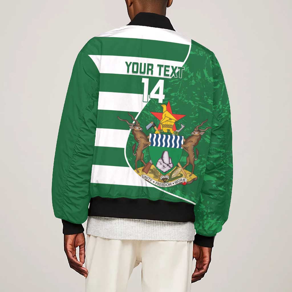 Zimbabwe Rugby Custom Bomber Jacket Sables 3rd Champions Proud - African Pride