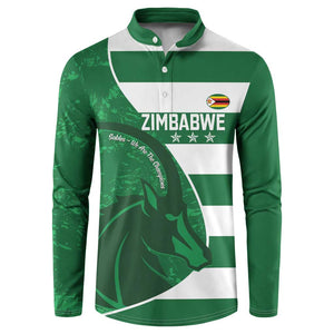 Zimbabwe Rugby Custom Button Sweatshirt Sables 3rd Champions Proud