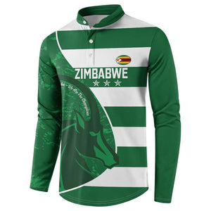 Zimbabwe Rugby Custom Button Sweatshirt Sables 3rd Champions Proud