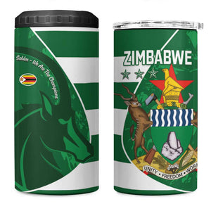 Zimbabwe Rugby Custom 4 in 1 Can Cooler Tumbler Sables 3rd Champions Proud - African Pride