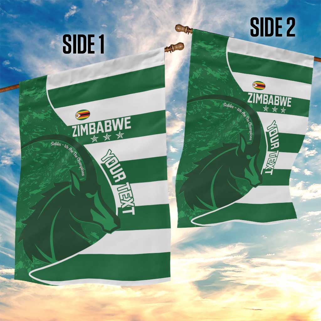 Zimbabwe Rugby Custom Garden Flag Sables 3rd Champions Proud - African Pride