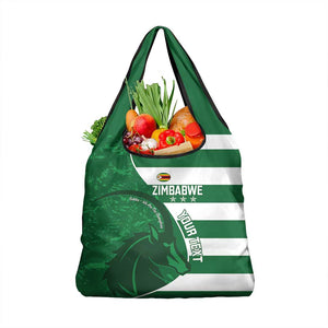Zimbabwe Rugby Custom Grocery Bag Sables 3rd Champions Proud - African Pride