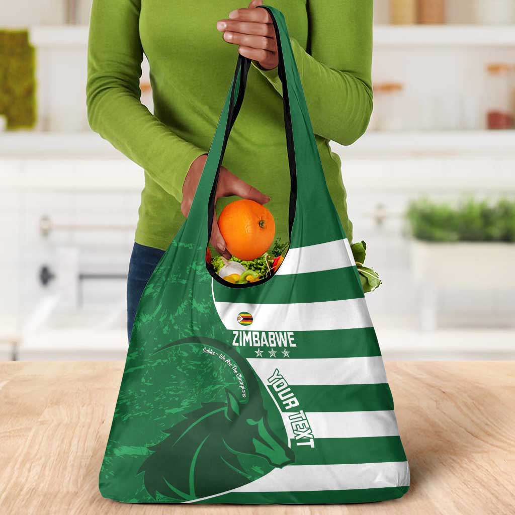 Zimbabwe Rugby Custom Grocery Bag Sables 3rd Champions Proud - African Pride