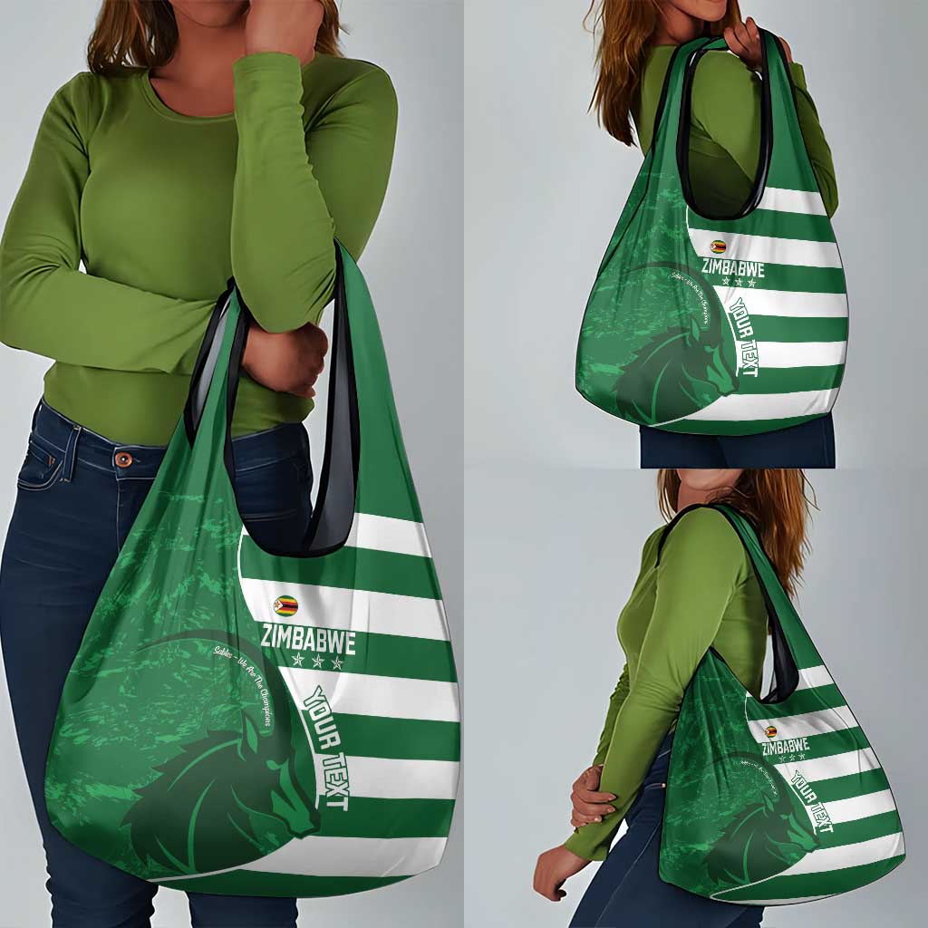 Zimbabwe Rugby Custom Grocery Bag Sables 3rd Champions Proud - African Pride