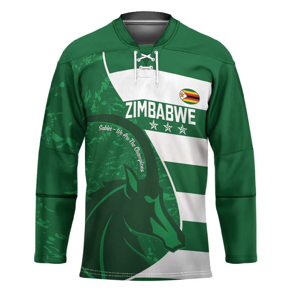 Zimbabwe Rugby Custom Hockey Jersey Sables 3rd Champions Proud